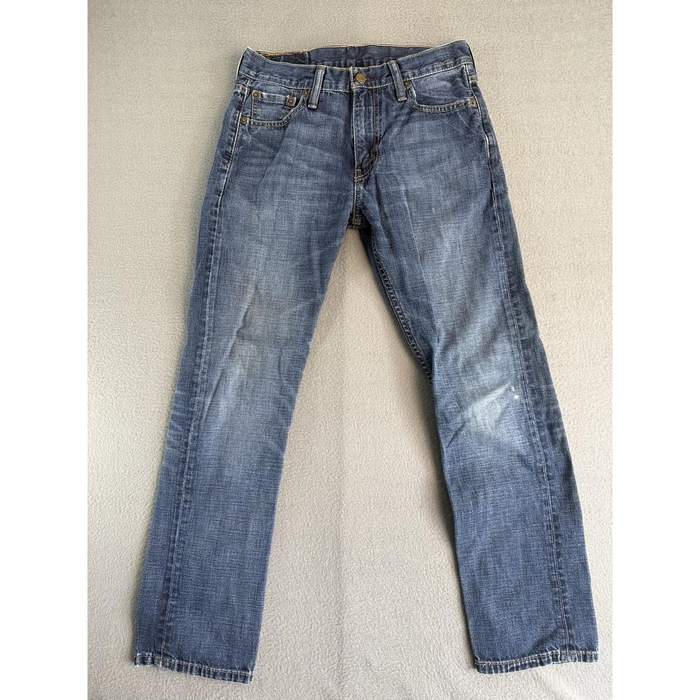 Levi's 513 Jeans Mens 30x30 Medium Wash Blue Slim Straight Denim Casual